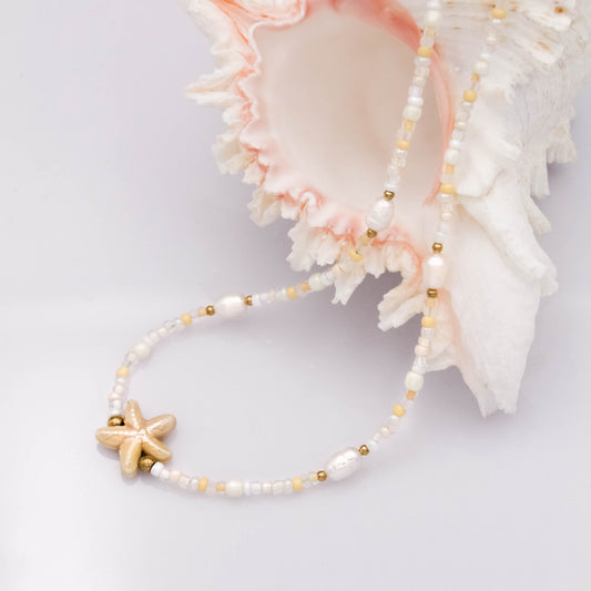 Natsuko nyaklánc - vajszín/ekrü