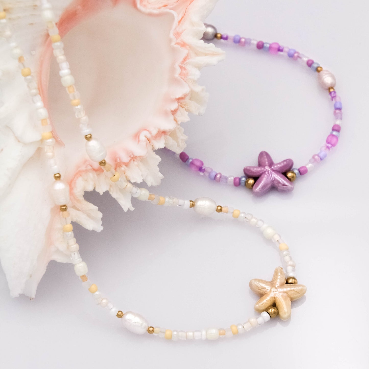 Natsuko nyaklánc - vajszín/ekrü