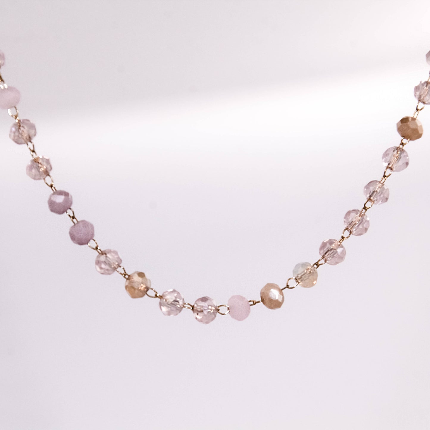 Akarii nyaklánc - lila/rózsaszín