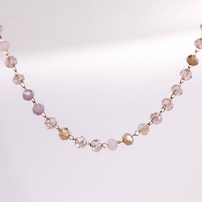 Akarii nyaklánc - lila/rózsaszín